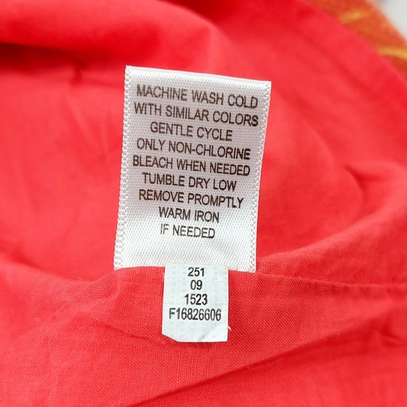 Tracy Feith Hawaiian Hibicus Orange Floral Boho V-neck Shift Dress - Picture 10 of 12